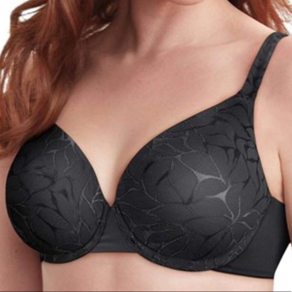 Bali black lace wire bra 4 way stretch back size 44DD